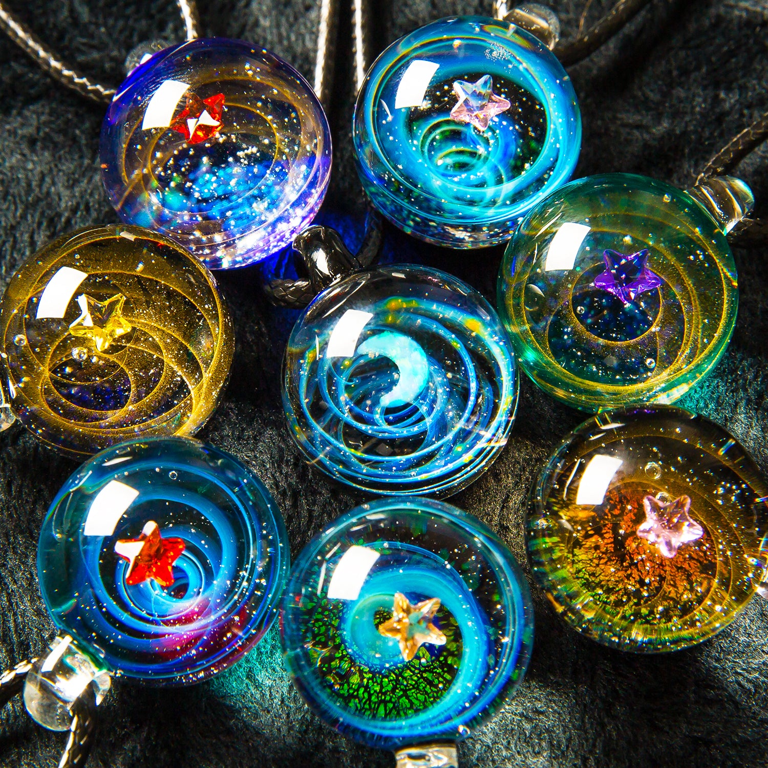 Glass 2025 galaxy necklace